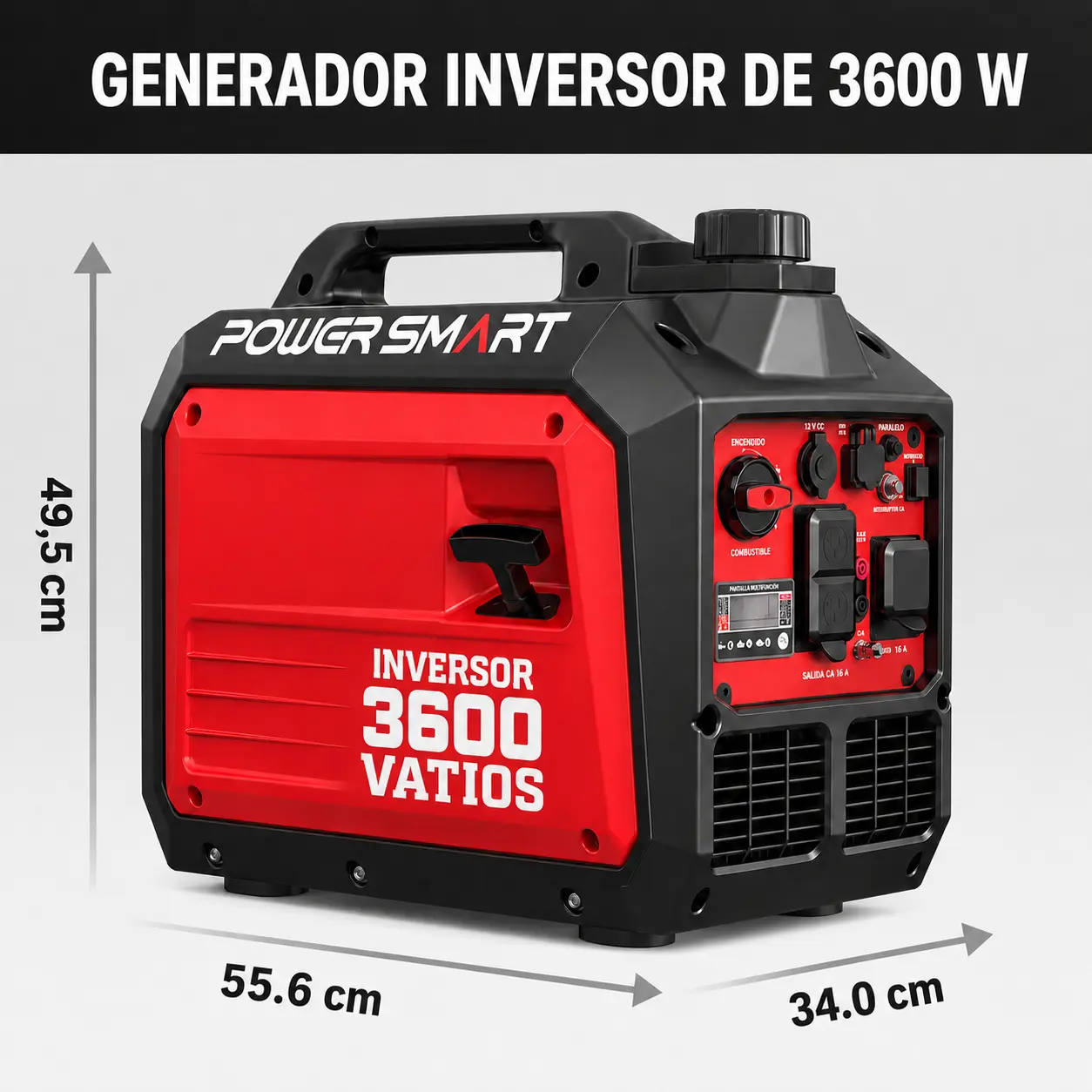 Generador inverter PowerSmart DB5035 con enchufes Schuko tipo F para España — imagen 2